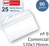 Sobres 120x176 comercial b6r autoadhesivo open paq