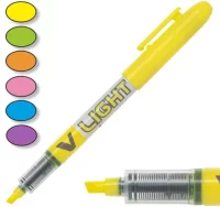 Rotulador fluorescente pilot v-light tinta liquida