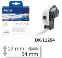 Etiquetas brother dk-11204 rollo 17x54 400 pegatin