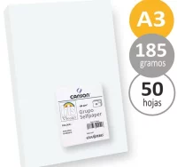 Cartulinas din a3 blanco 185 gs pack 50 hjs guarro