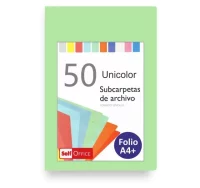 Subcarpetas de cartulina tamańo folio en paquete 5