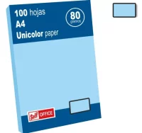 Papel color azul clarito pastel a4 100 hojas