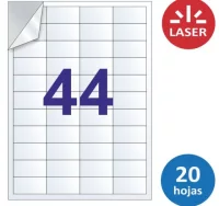 Etiquetas adhesivas transparentes frio, 44x para l