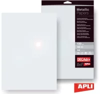 Papel metalizado perla blanco apli, apto para impr