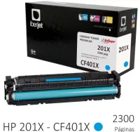 Toner compatible hp cf401x 201x cyan azul