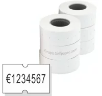 Etiquetas máquina de precios 21x12 mm blanco perma