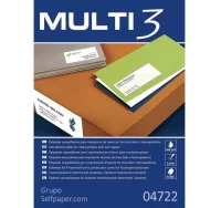 Etiquetas adhesivas multi3 04722 - 27x 70x30mm caj