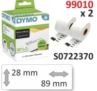 Etiquetas labelwriter 89x28mm 99010 2 rollos de 13