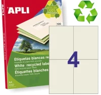 Etiquetas apli papel reciclado 105x148mm caja 100 