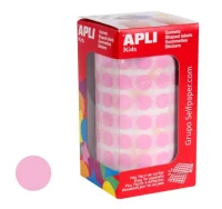Gomets apli 11479, rollo circulos 10.5 mm rosa