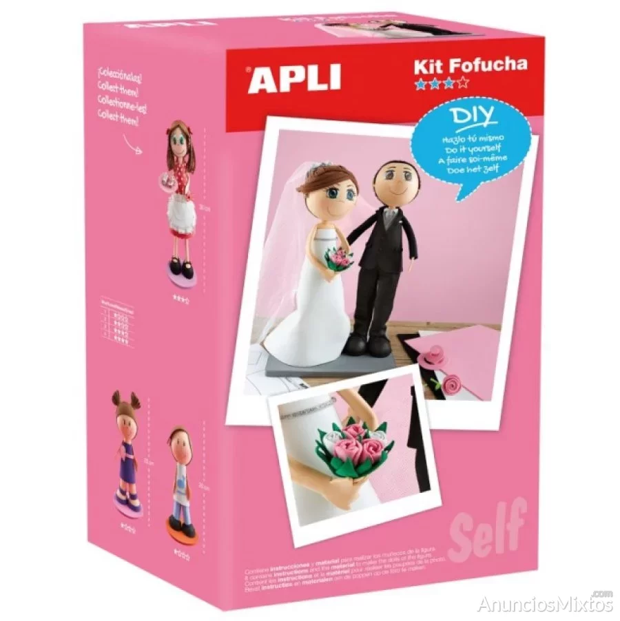 Kit fofuchas pareja de novios, goma eva