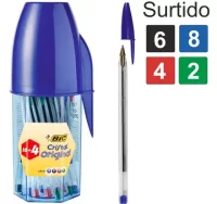 Bolígrafos bic cristal mega tubo 16+4 gratis surti