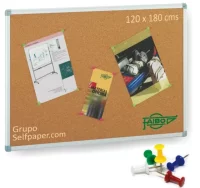 Tablon de anuncios corcho grande 120x180 cms marco