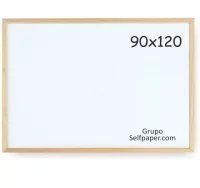 Pizarra blanca marco madera 90x120 cms, grande