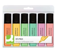Rotuladores pastel q-connect pack 6 colores suaves