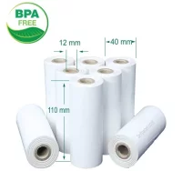 Rollos de papel térmico 110x40x12 - sin bpa - en e