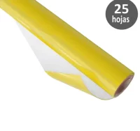 Papel charol rollo 25h 50x65cms amarillo 312911