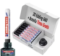 20 rotuladores edding 660 + tinta gratis - color n