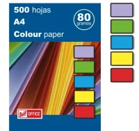 Papel din a4 colores vivos surtidos 500 hojas 80 g