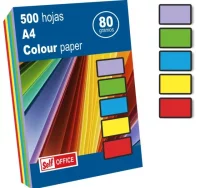 Papel din a4 colores vivos surtidos 500 hojas 80 g