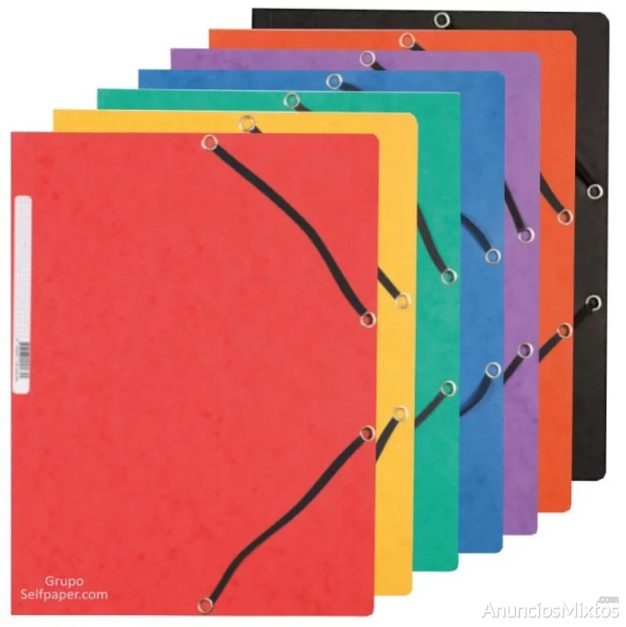 Carpeta gomas carton q-connect 31627 - negro