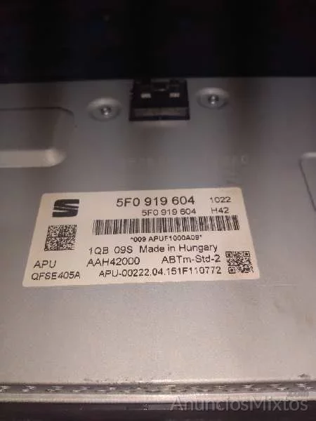 Sistema audio / radio cd seat ibiza 1.2 tsi (90 cv