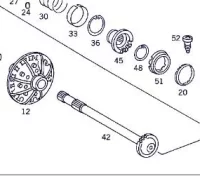 Palier tra izdo mercedes-benz sk