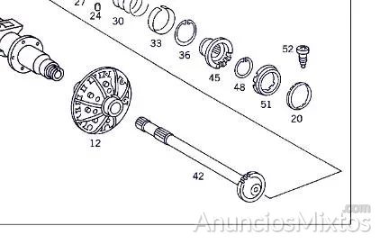 Palier tra izdo mercedes-benz sk