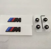 SET DE EMBLEMAS BMW M LATERALES 45MM NEGROS