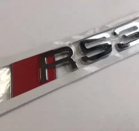 EMBLEMA LETRAS AUDI PLATEADAS RS3