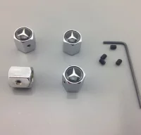 TAPONES PARA RUEDAS MERCEDES ANTIRROBO CROMADOS