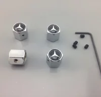 TAPONES PARA RUEDAS MERCEDES ANTIRROBO CROMADOS