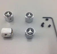 TAPONES PARA RUEDAS MERCEDES ANTIRROBO CROMADOS