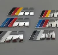 EMBLEMA METALICO TRESERO BMW M CROMADO