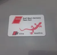 Emblema Placa AUDI QUATTRO LIZARD 8 x 5cm R. 1941