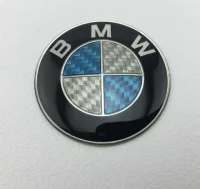 EMBLEMA BMW VOLANTE INSIGNIA AZUL PLATA