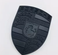 Emblema capot PORSCHE negro ref 1089 nuevo
