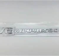 Emblema lateral V6 KOMPRESSOR MERCEDES plata 1423