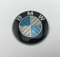 Emblema BMW azul-blan carbono volante 45mm R.1728