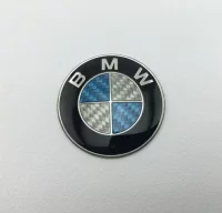 Emblema BMW azul-blan carbono volante 45mm R.1728