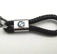 LLAVERO CUERO NEGRO TRENZADO BMW