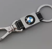 NUEVO LLAVERO METAL CROMADO Y CUERO BMW