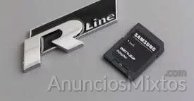 EMBLEMA TRASERO VOLKSWAGEN LOGO R LINE NEGRO