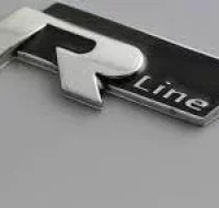EMBLEMA TRASERO VOLKSWAGEN LOGO R LINE NEGRO