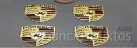Emblemas Porsche x4 unidades oro Ref: 1382