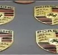 Emblemas Porsche x4 unidades oro Ref: 1382