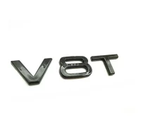 Emblema logo AUDI V8T negro Ref: 1397.2