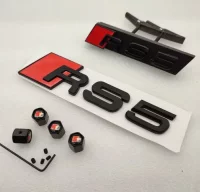 JUEGO EMBLEMAS AUDI RS5 NEGRO