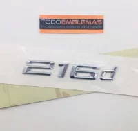 LETRAS TRASERAS CROMADAS BMW 216D