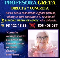 GRETA PROFESORA DE TAROT Y MANCIAS